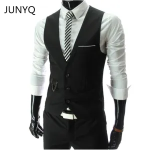 2017 New Arrival Dress Vests For Men Slim Fit Mens Suit Vest Male Waistcoat Gilet Homme Casual Sleeveless Formal Business Jacket