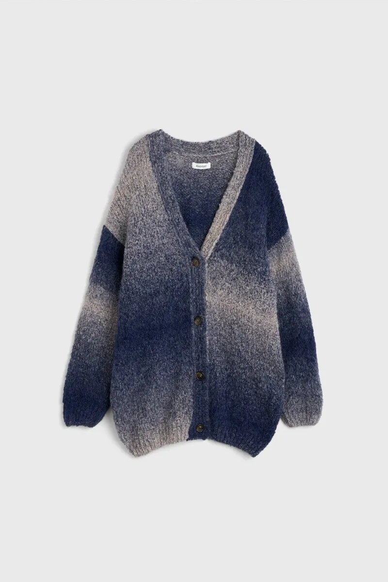 Alai Knitted Cardigan in Utility Blue by Rodebjer