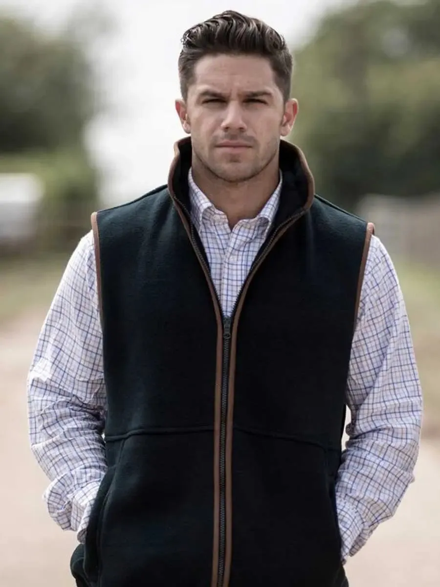 ALAN PAINE Aylsham Mens Fleece Gilet - Dark Navy