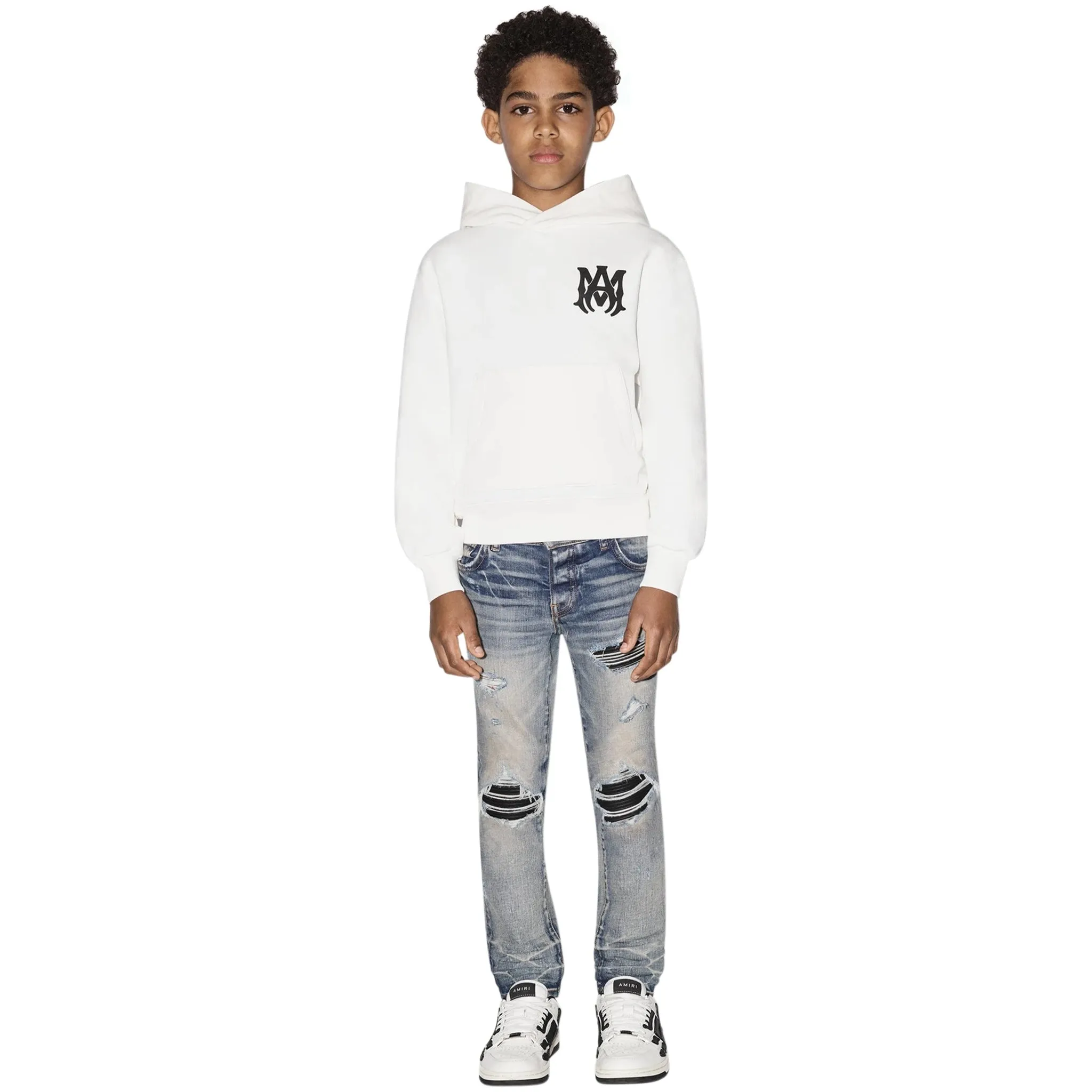 Amiri Kids MA White Hoodie