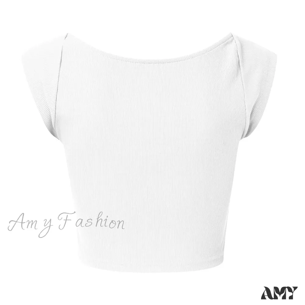 Amy Fashion - Fashion Slim Square Neck Tank Tops