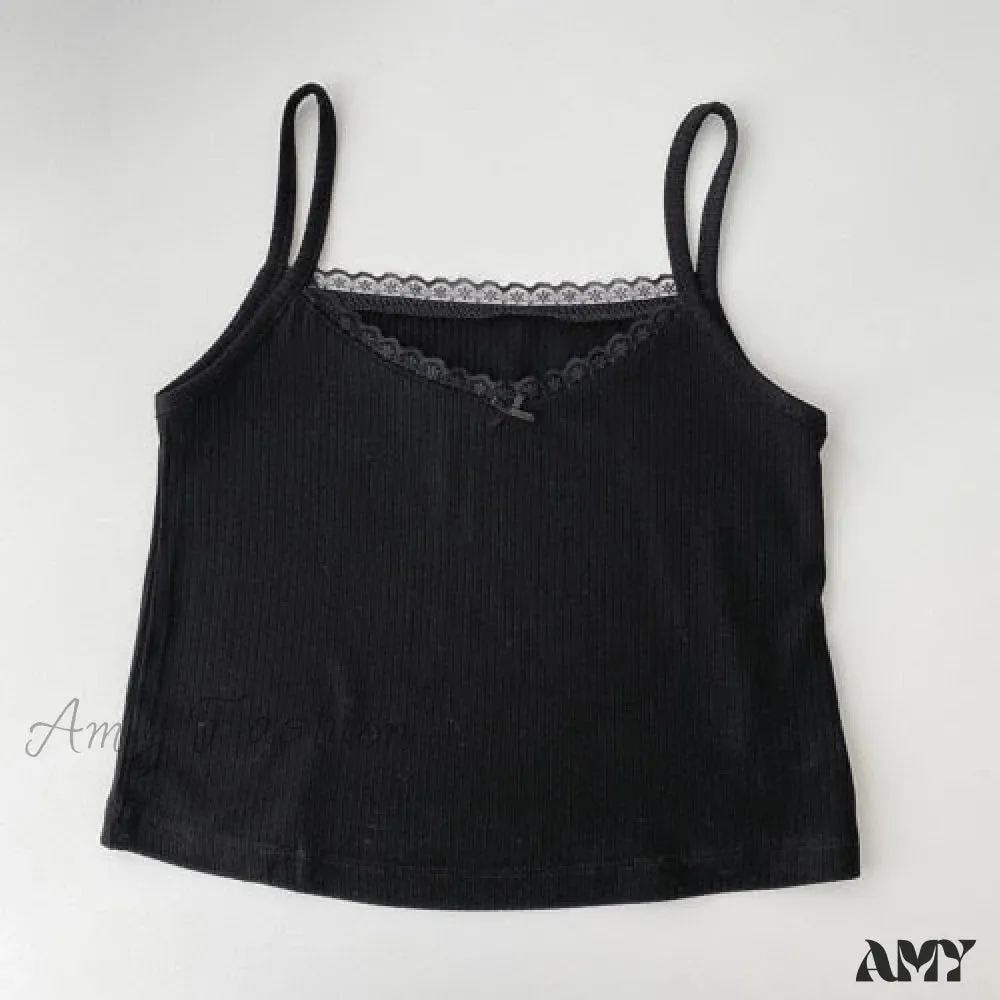 Amy Fashion - Vintage Lace Slim Cute Tops