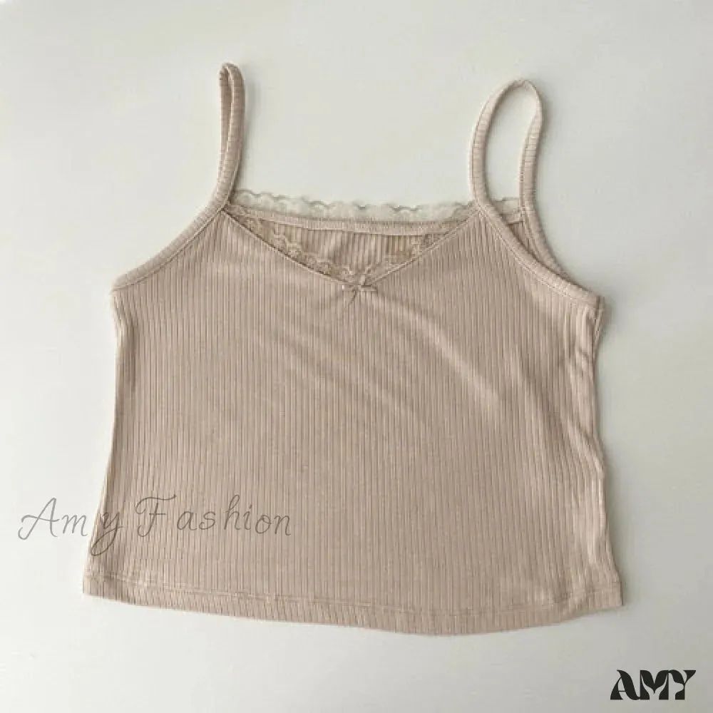 Amy Fashion - Vintage Lace Slim Cute Tops