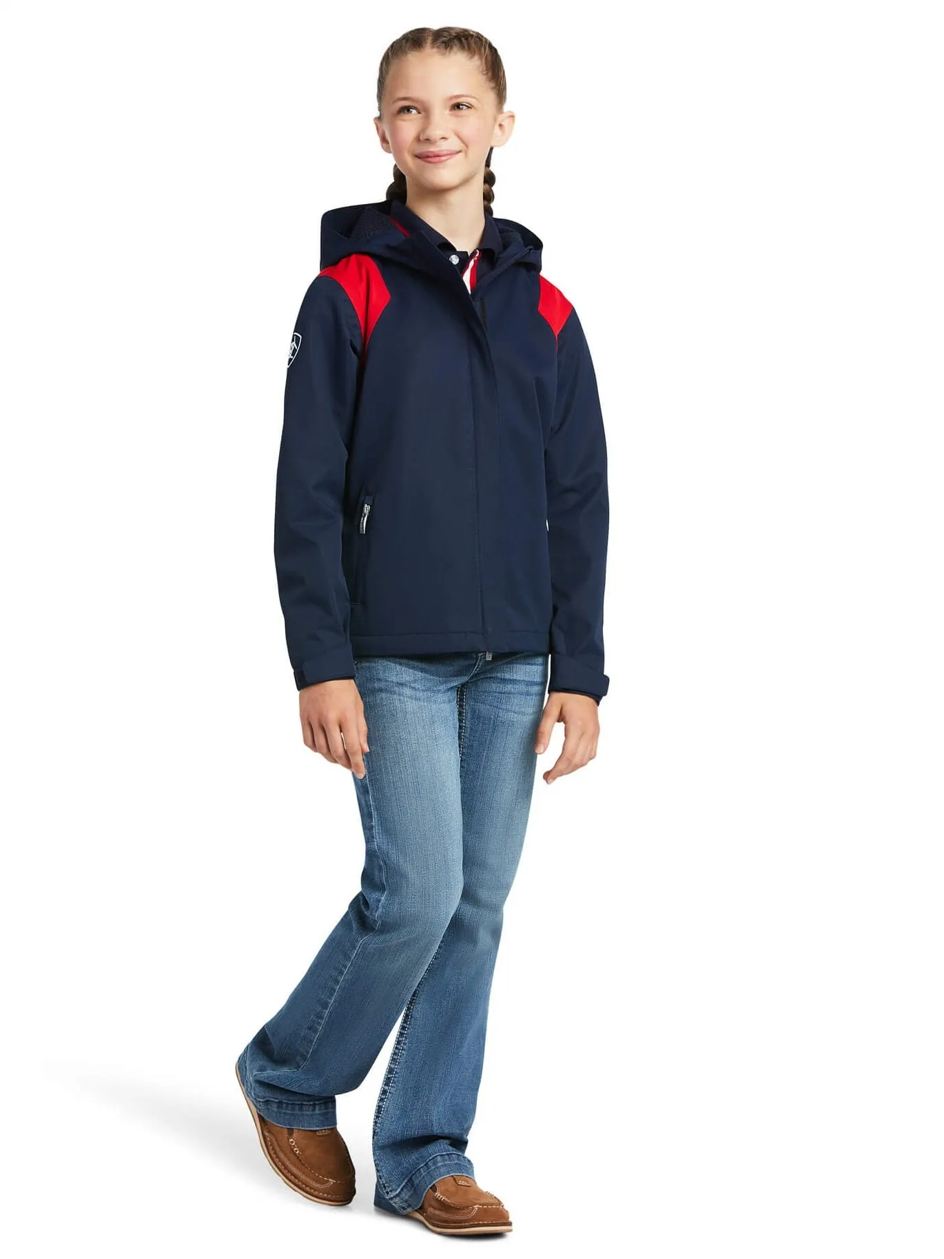 ARIAT Kids Spectator Waterproof Jacket - Team Navy