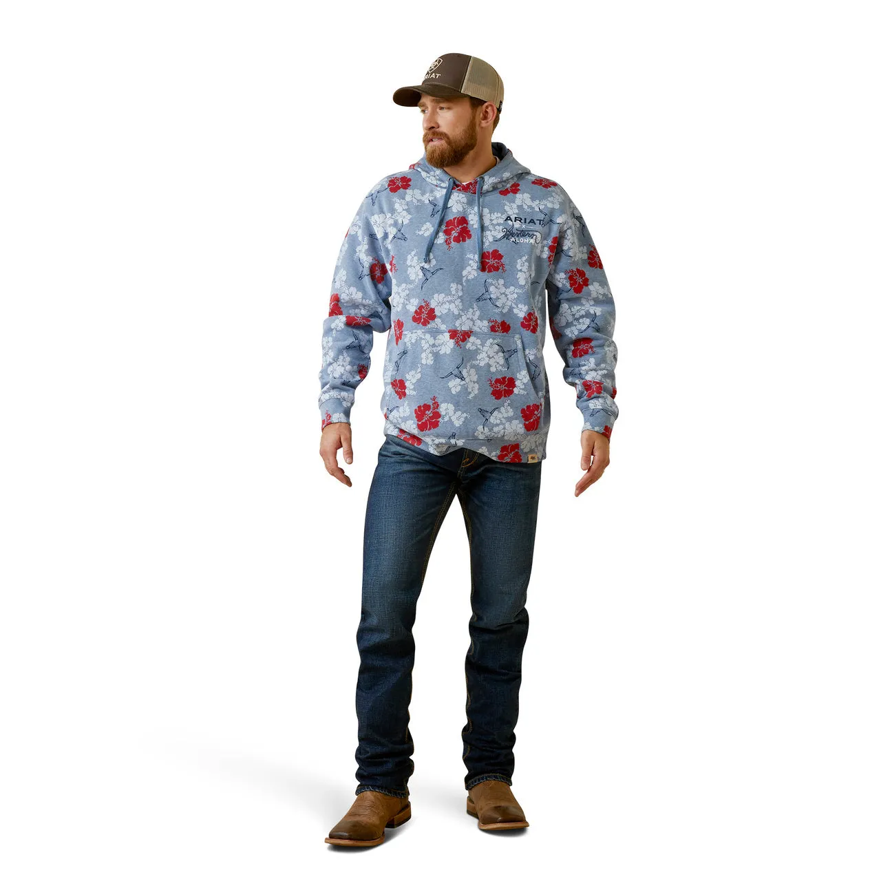 Ariat Men's Floral Western Aloha Hoodie