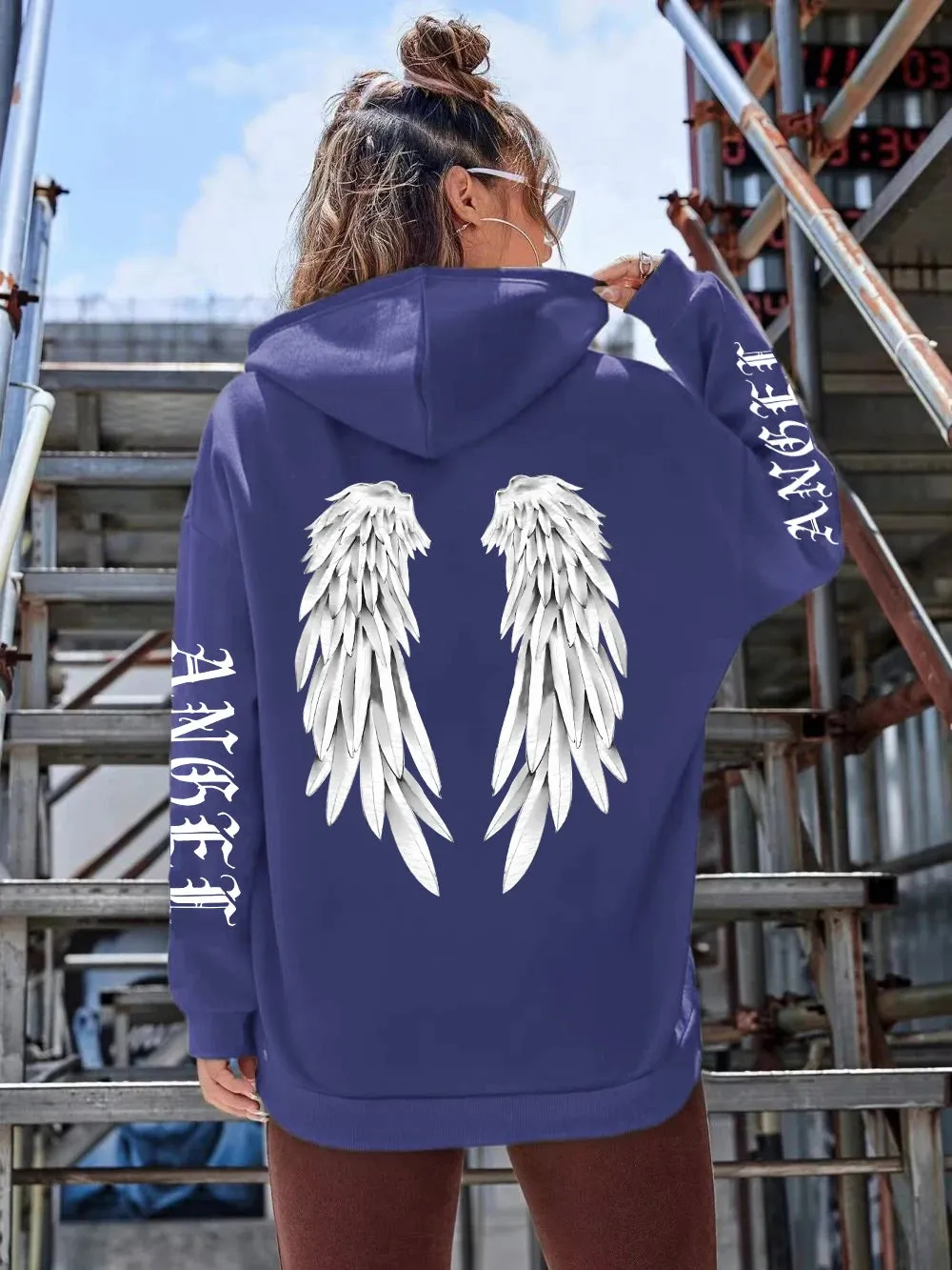 Beautiful Angel Wings Printed Hoodies Women Warm Comfortable Casual Hoodie Fashion Classic Hoody Loose Original Basic Clothes