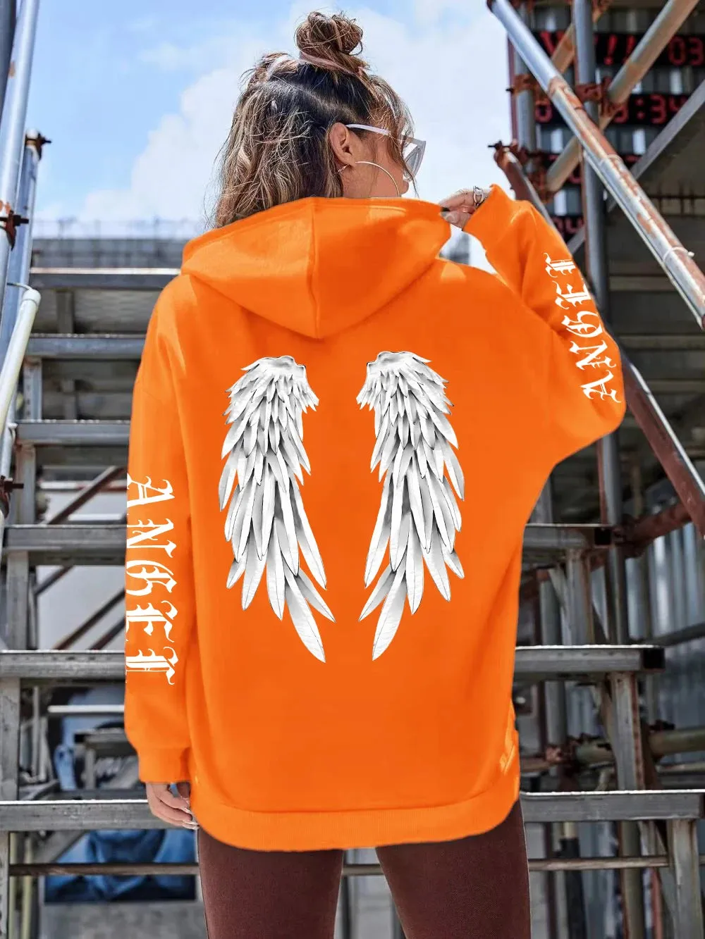 Beautiful Angel Wings Printed Hoodies Women Warm Comfortable Casual Hoodie Fashion Classic Hoody Loose Original Basic Clothes