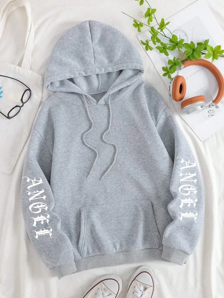 Beautiful Angel Wings Printed Hoodies Women Warm Comfortable Casual Hoodie Fashion Classic Hoody Loose Original Basic Clothes