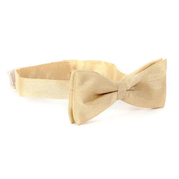 BOYS GOLD TAFFETA BOW TIE