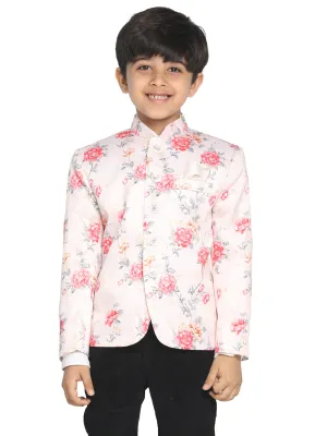 Boy's Multicolor-Base-Peach Jodhpuri - Vastramay Boys