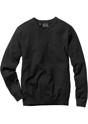 Bpc Bonprix Collection V-neck sweater, black