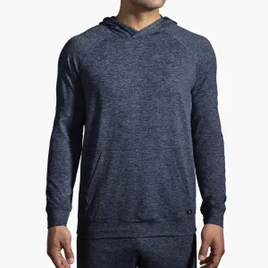 Brooks Men's Luxe Hoodie in Blue Slate