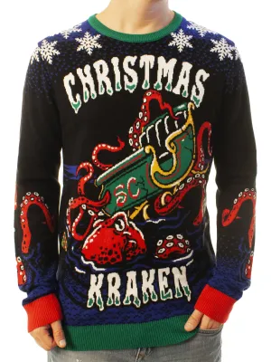 Christmas Kraken Ugly Christmas Sweater - Xmas Gifts For Him Or Her