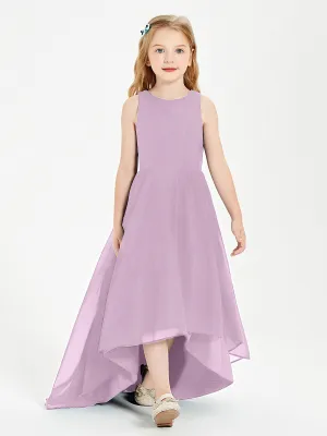 Exquisite Asymmetrical Junior Bridesmaid Dresses Scoop Neck Wisteria