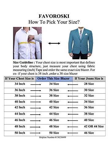 FAVOROSKI Designer Men's Slim Fit Velvet Notch Lapel Collar Single Breasted Blazer (Sky Blue, XS)