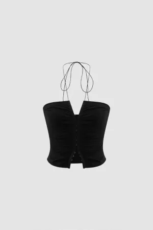 Halter Hook And Eye Cami Top