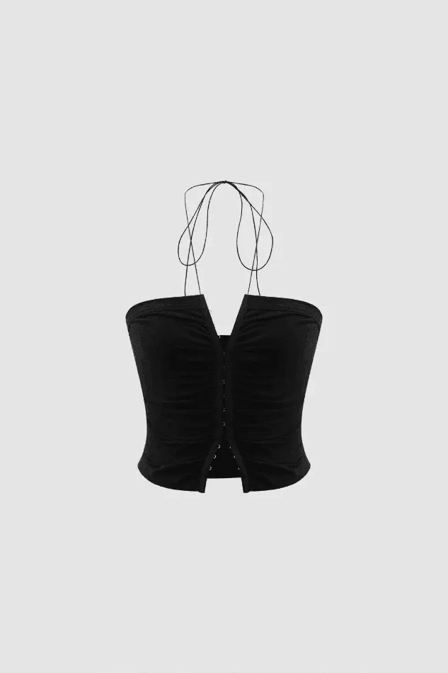 Halter Hook And Eye Cami Top