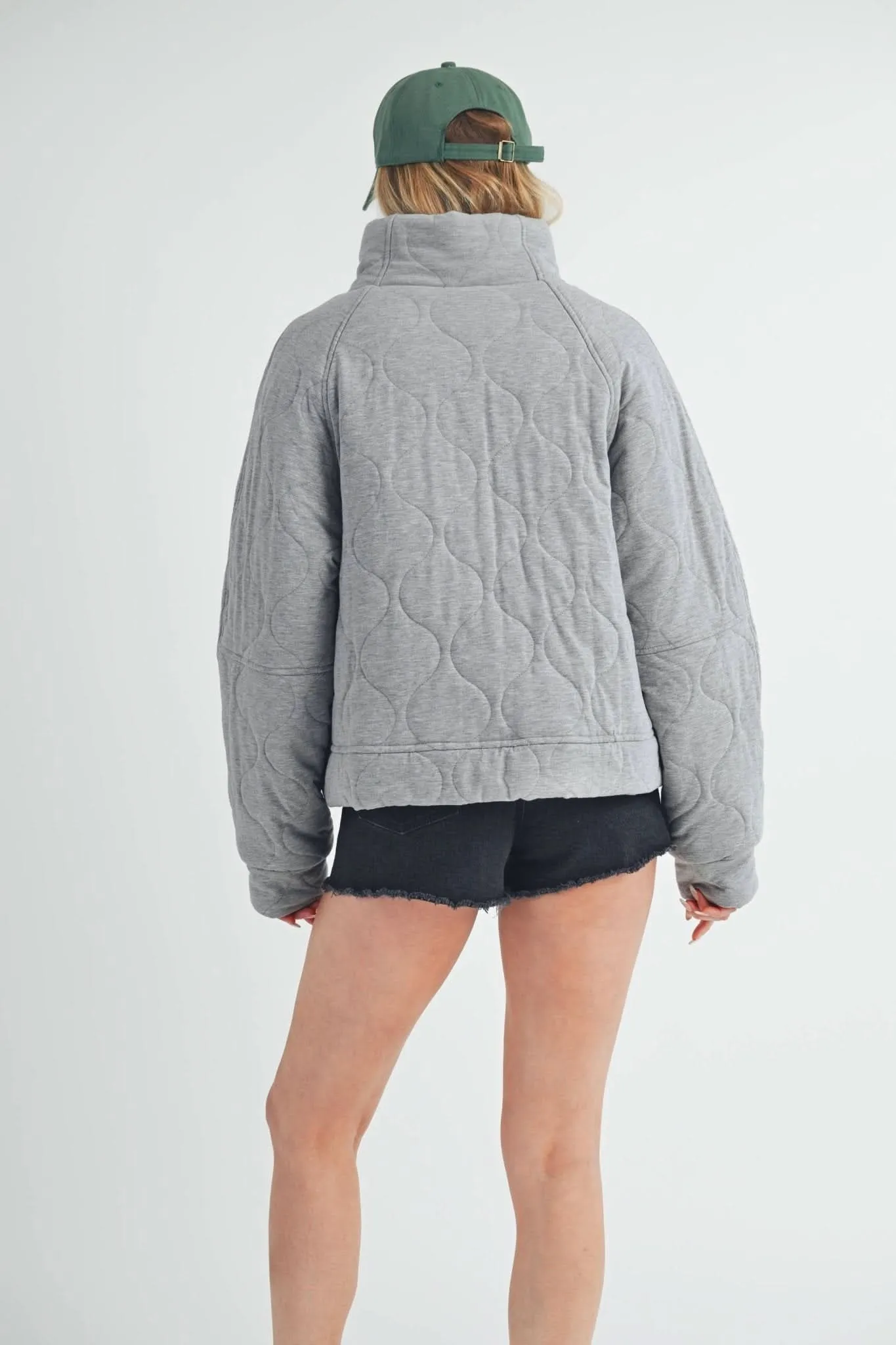 Heather Grey Darla Quilted Jacket