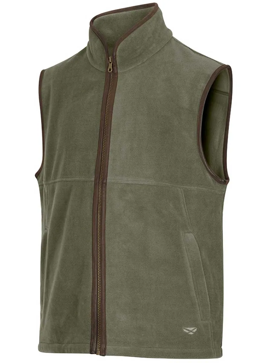 HOGGS OF FIFE Stenton Technical Fleece Gilet - Mens - Lovat Green