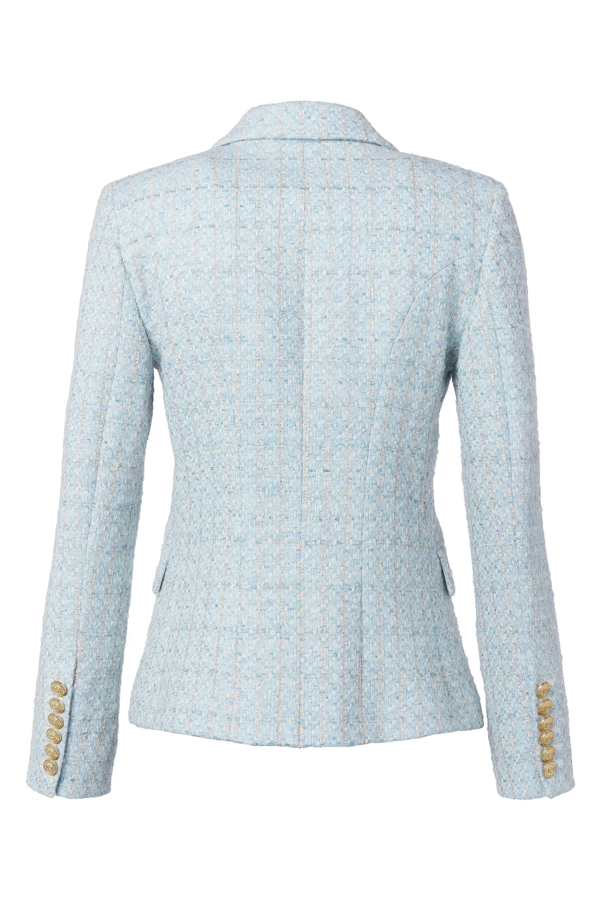 Holland Cooper Knightsbridge Ladies Blazer in Sky Blue Boucle