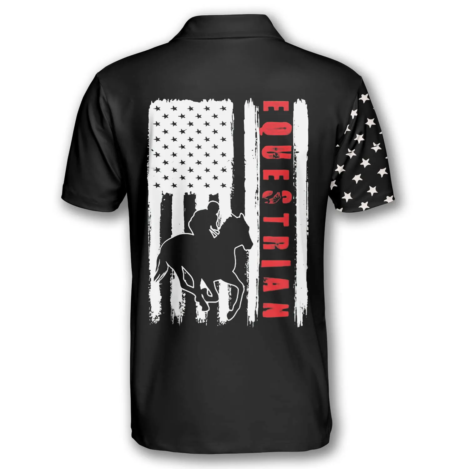 Horse Racing Punisher Skull Custom Equestrian Shirts for Men