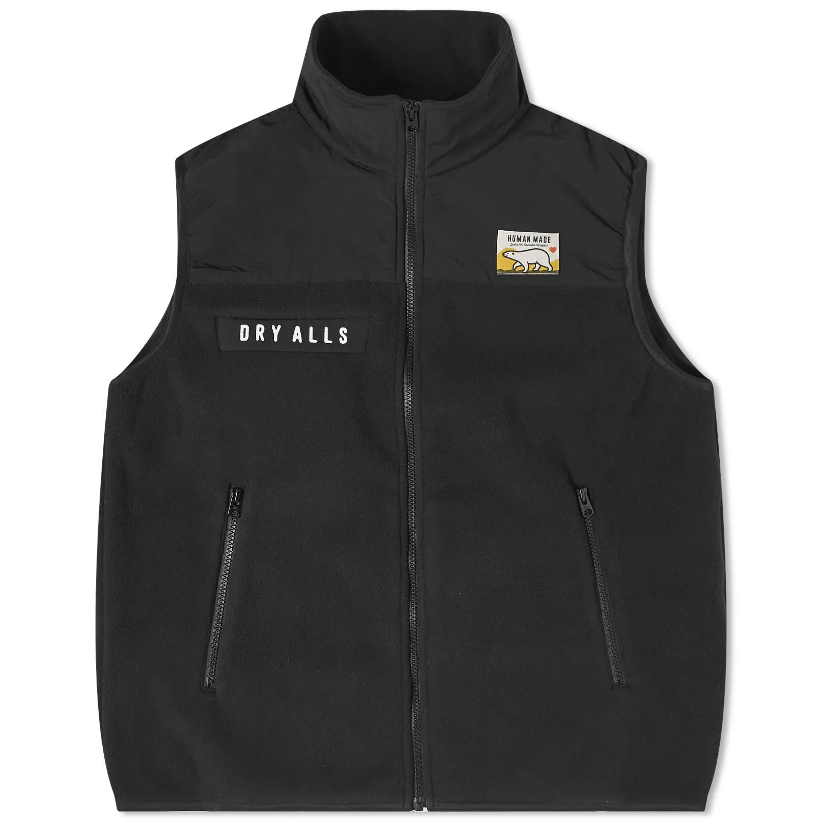 Human Made Fleece Vest, black