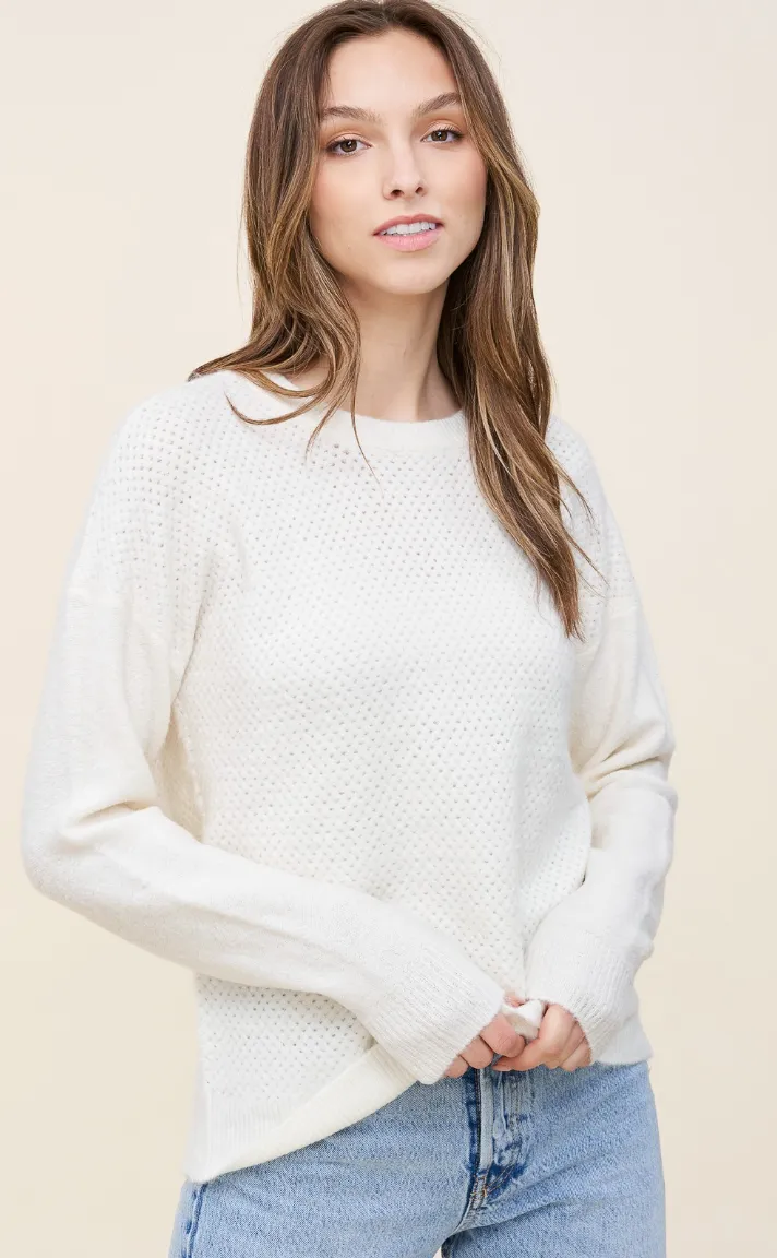 Ivory Textured Sweater