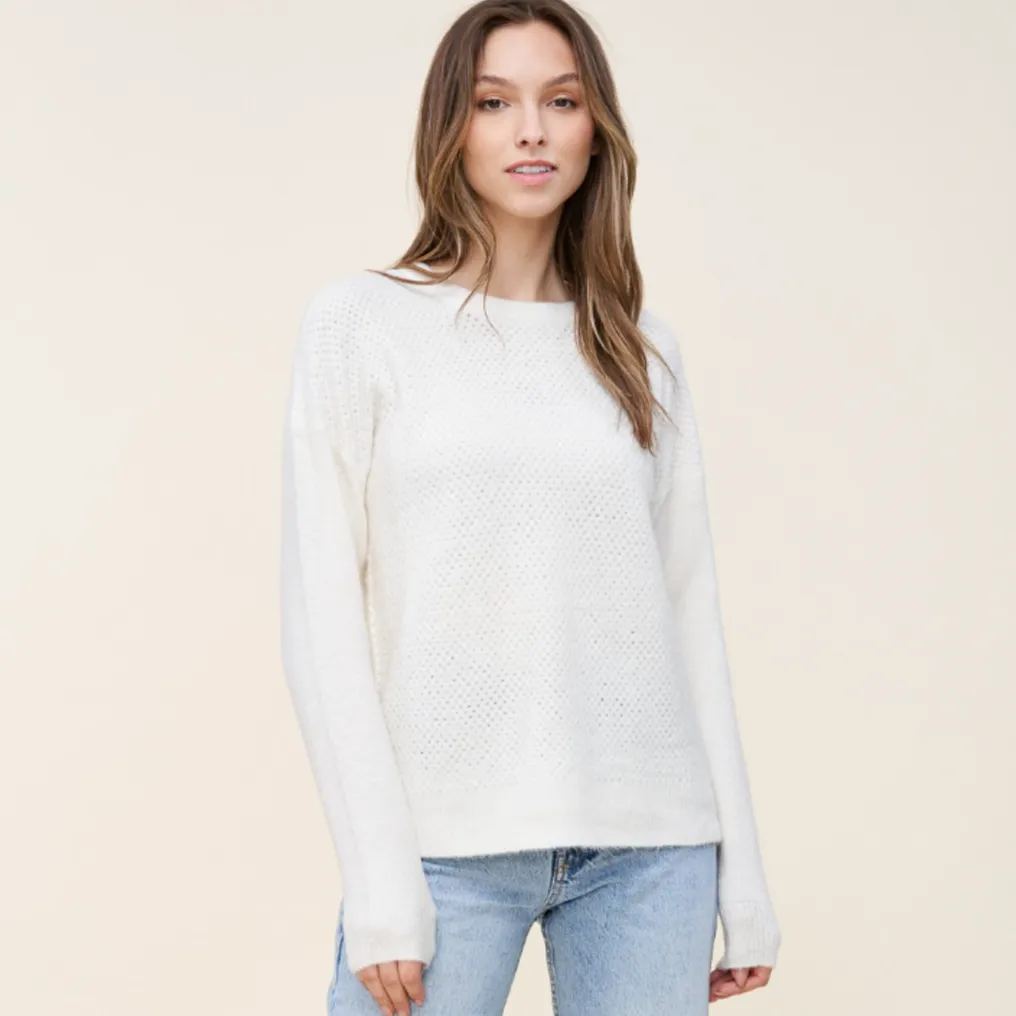 Ivory Textured Sweater