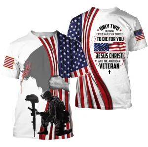 Jesus Veteran America Jesus Unisex Shirt - Christian 3D Shirt