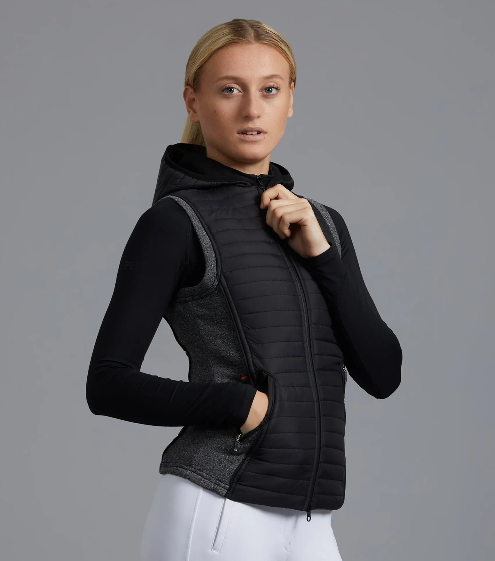 Lamera Ladies Hybrid Technical Riding Gilet Black