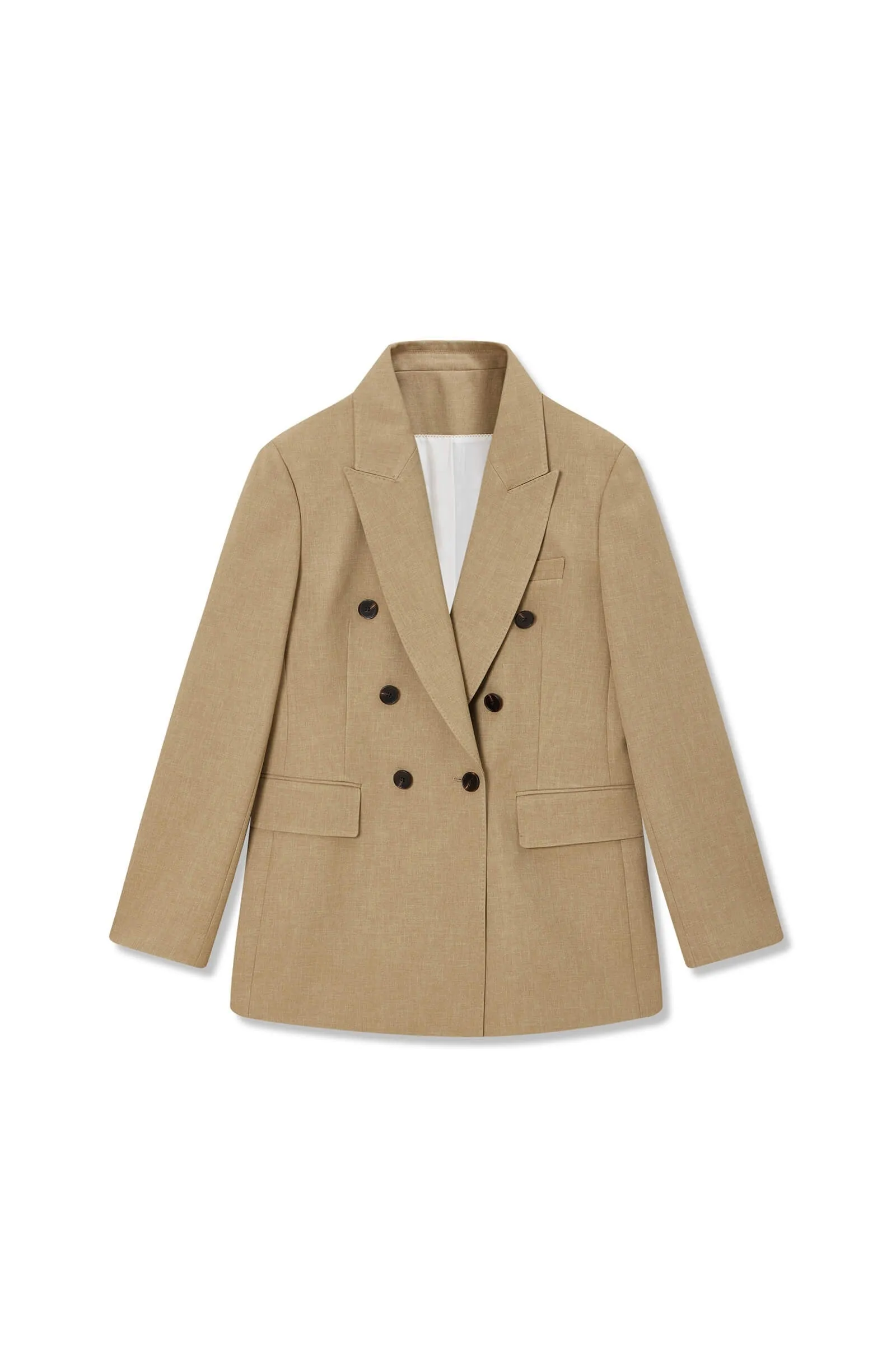 LILY Color-Block Double-Breasted Blazer