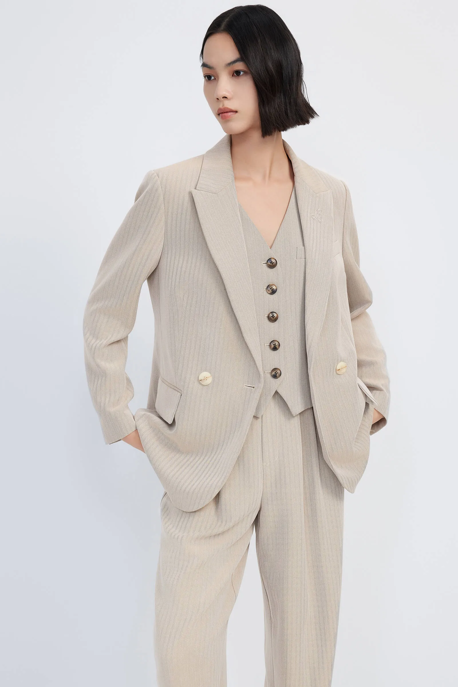 LILY Double-Breasted Suit Jacket