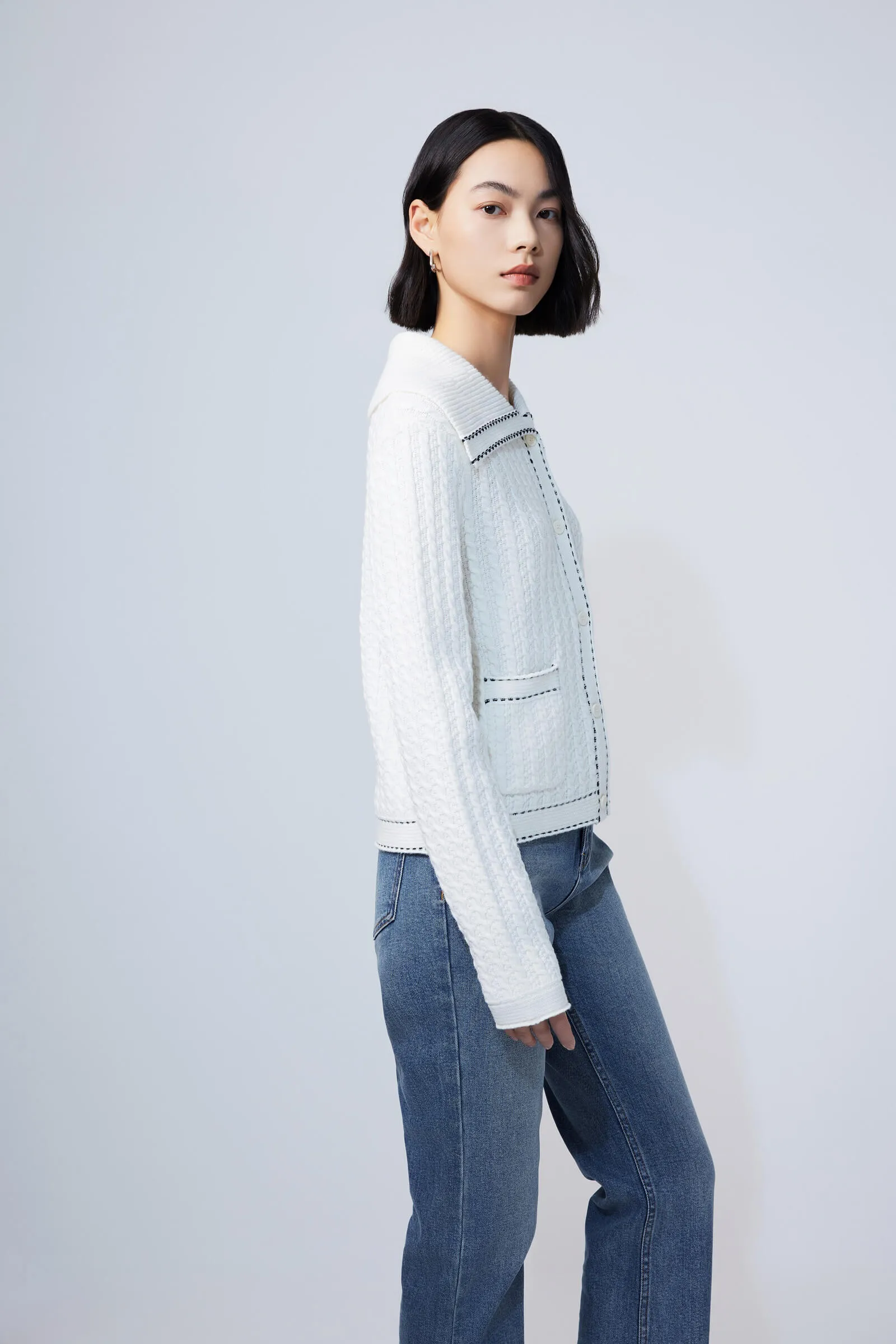 Lily Lapel Knitted Cardigan