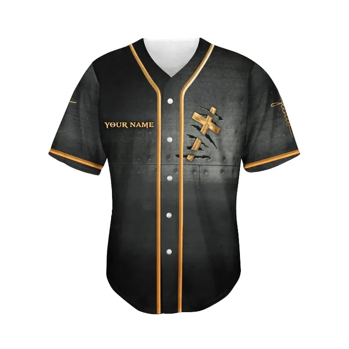 Lion The In My Heart Cross Custom Baseball Jersey - Personalized Jesus Baseball Jersey For Men and Women