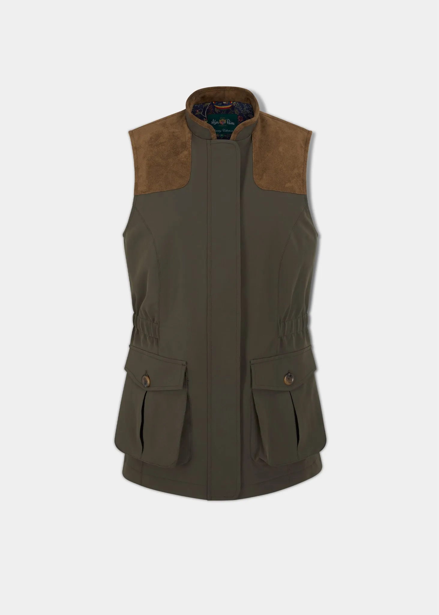 Lockwood Ladies Shooting Waistcoat In Olive