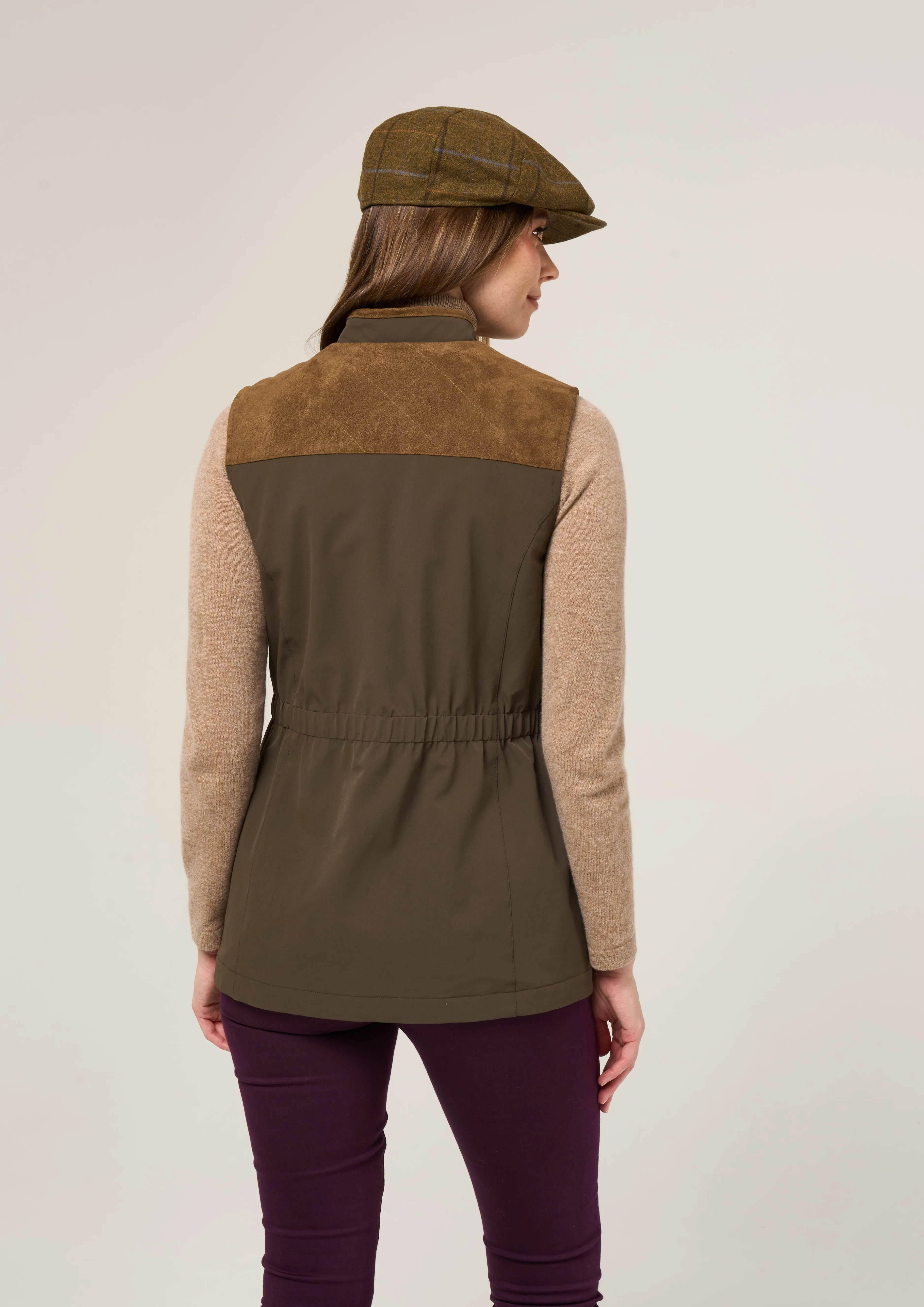 Lockwood Ladies Shooting Waistcoat In Olive