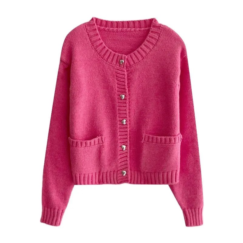 long-sleeved sweaters sweet soft short cardigan jackets    S4748