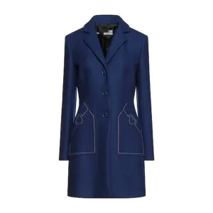 Love Moschino Elegant Embroidered Heart Wool Coat