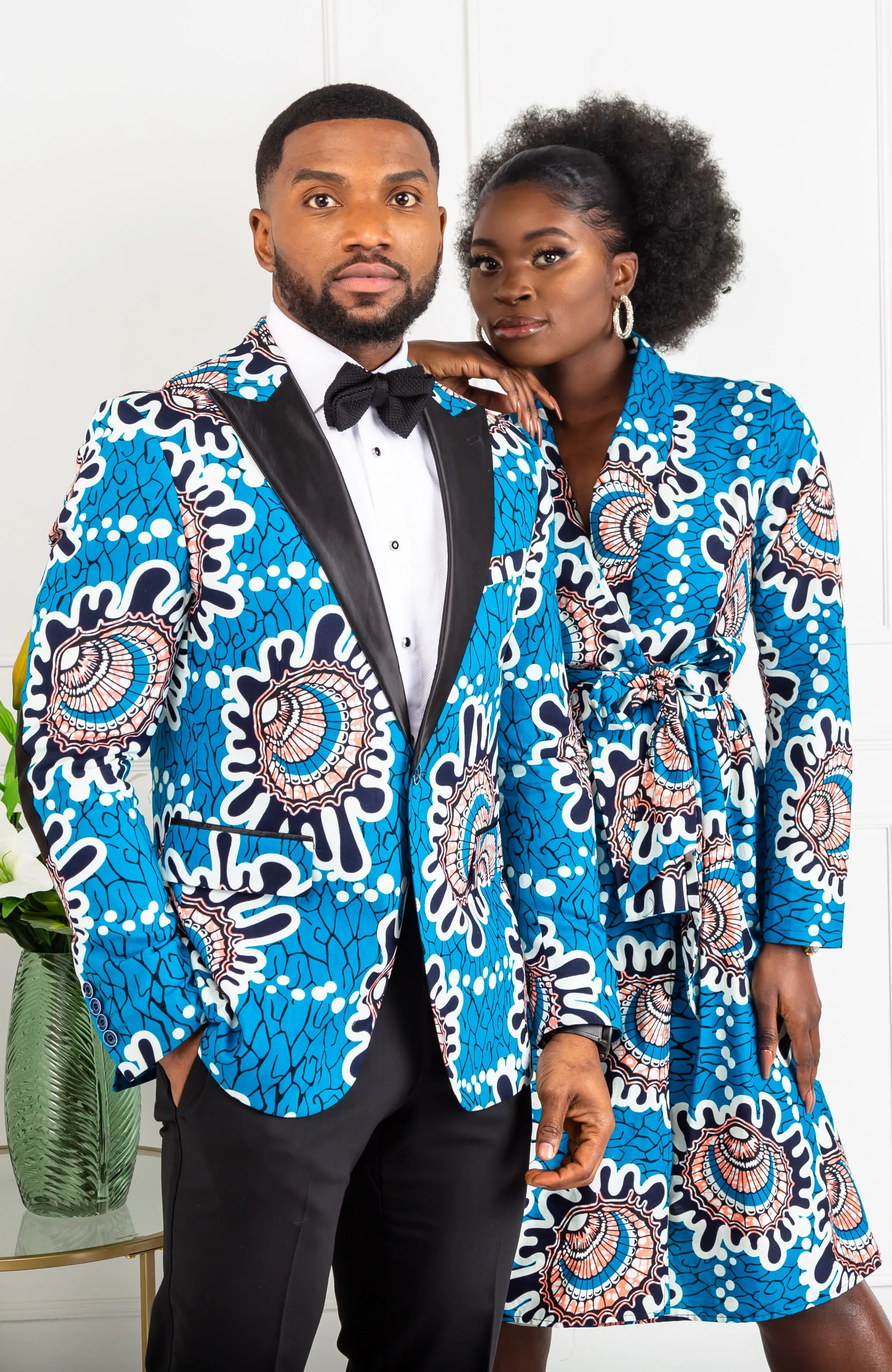 Men African Fashion - Tailored Fit Shawl Collar African Print Blazer for Men - GERALD