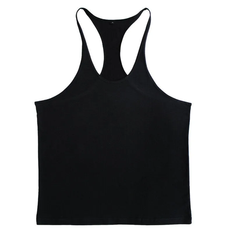 Men Summer Cotton Plain Gym Tank Top Sleeveless T-shirt Workout Bodybuilding Singlet