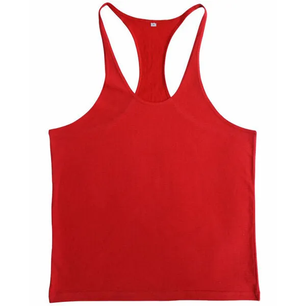 Men Summer Cotton Plain Gym Tank Top Sleeveless T-shirt Workout Bodybuilding Singlet