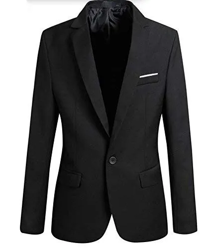 MENJESTIC Men's Slim Fit Formal/Party Blazer (Evening Black, 38)