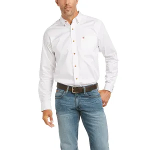 Men's Ariat Solid Twill Button Down Fitted Shirt #10034230