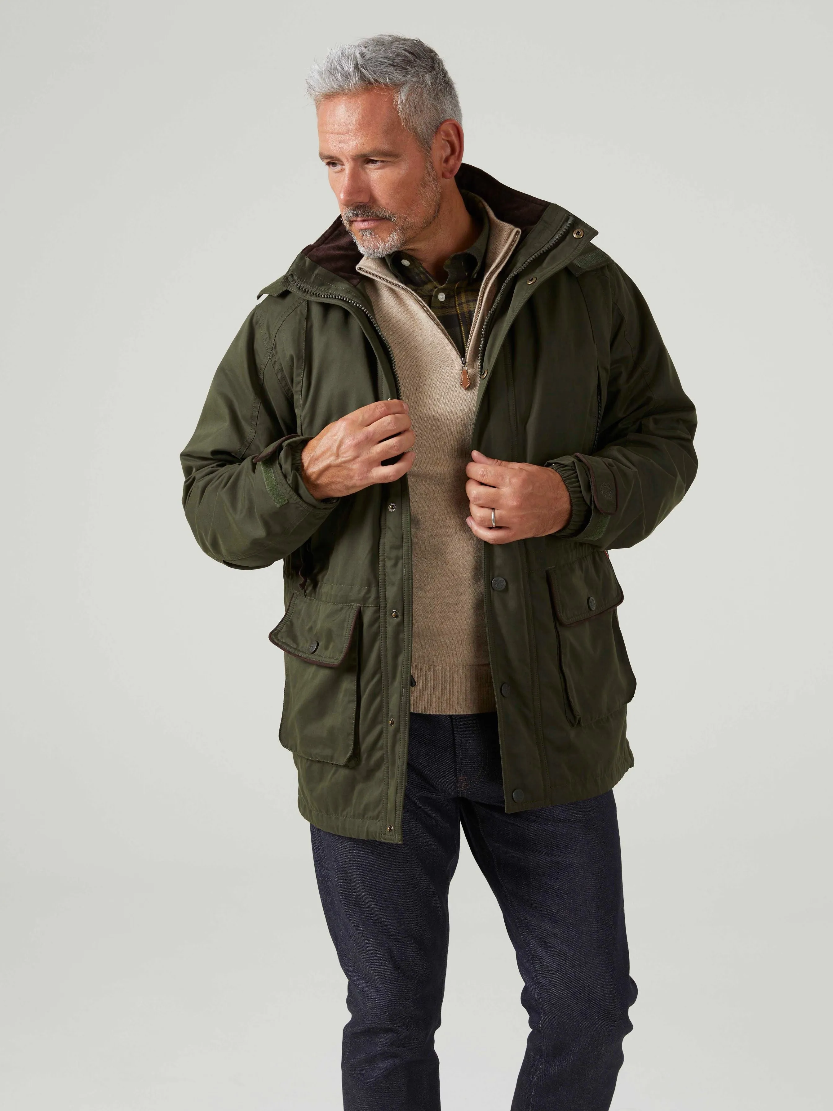 Milwood Men's Waterproof Shooting Coat In Olive - Shooting Fit