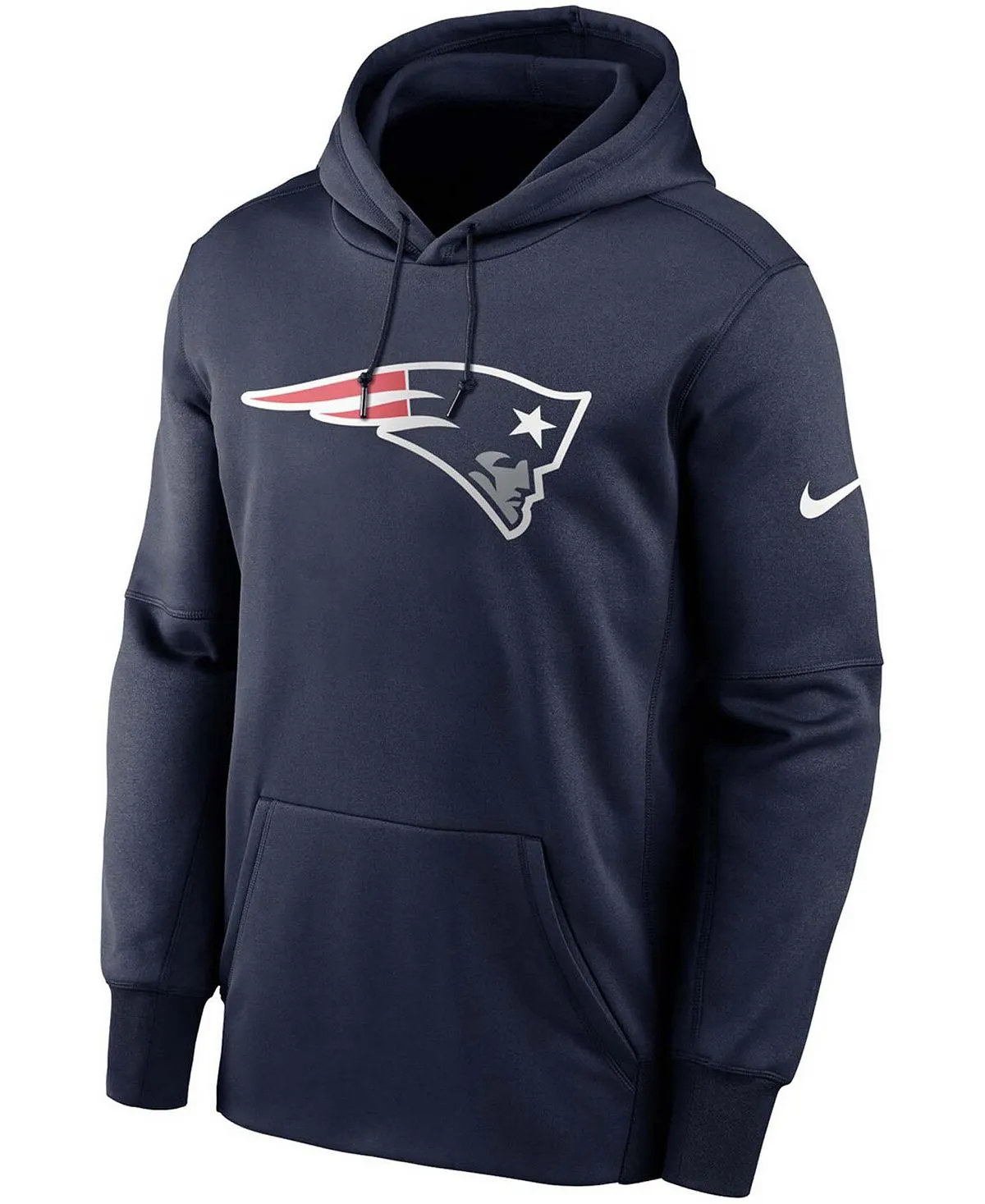 New England Patriots Fan Gear Primary Logo Performance Nike Men's Navy Pullover Hoodie