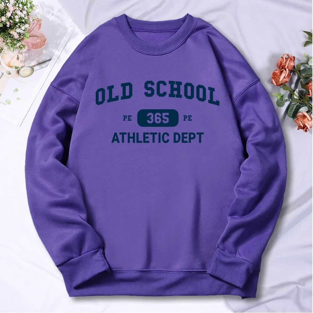 Old School Pe 365 Athletic Dept Print Hoodies Women Fleece Warm Comfortable Hoodie Fashion Classic Hoody Loose Original Clothes