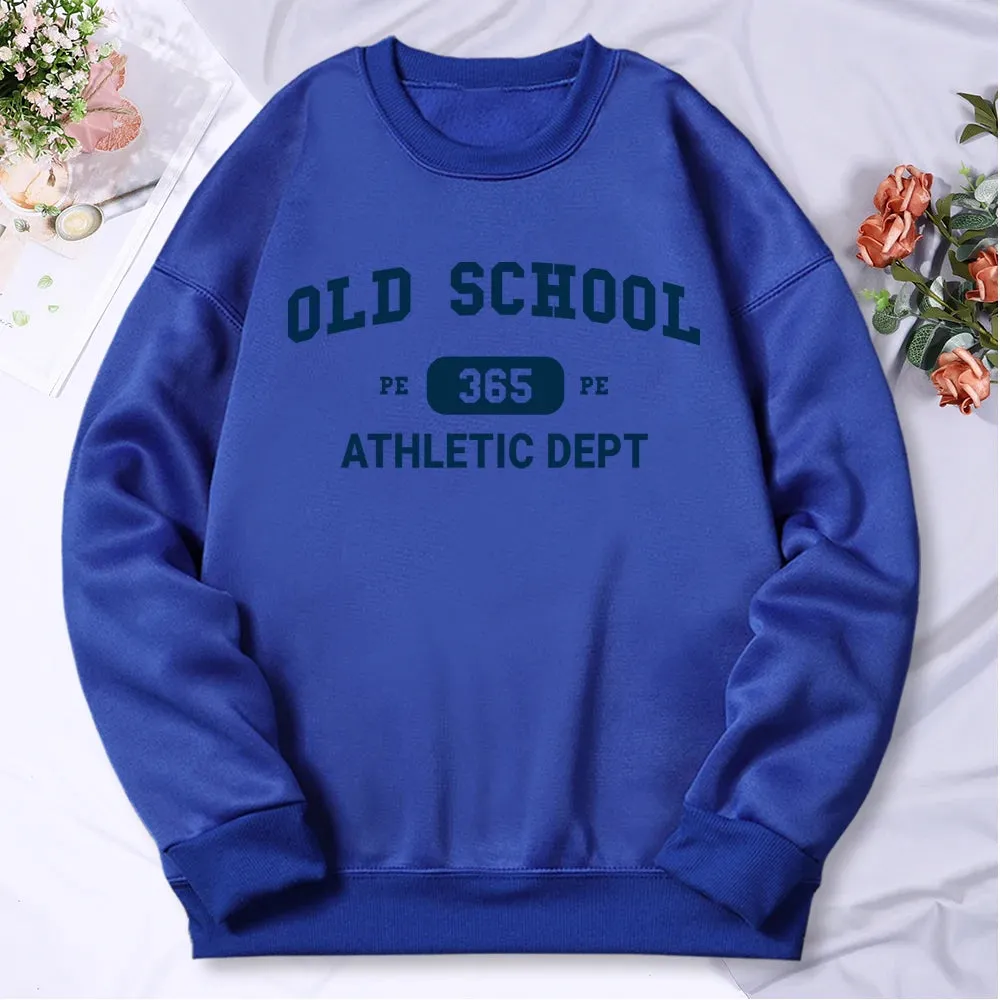 Old School Pe 365 Athletic Dept Print Hoodies Women Fleece Warm Comfortable Hoodie Fashion Classic Hoody Loose Original Clothes