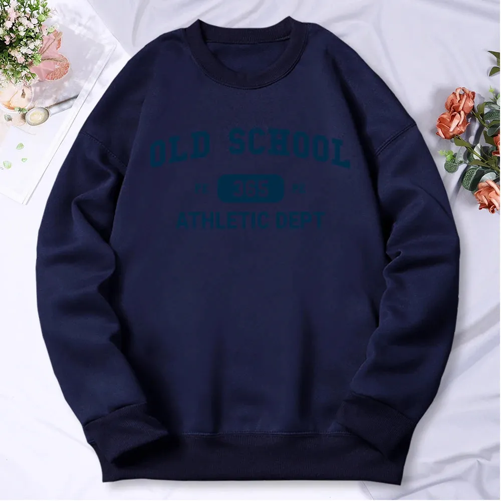 Old School Pe 365 Athletic Dept Print Hoodies Women Fleece Warm Comfortable Hoodie Fashion Classic Hoody Loose Original Clothes