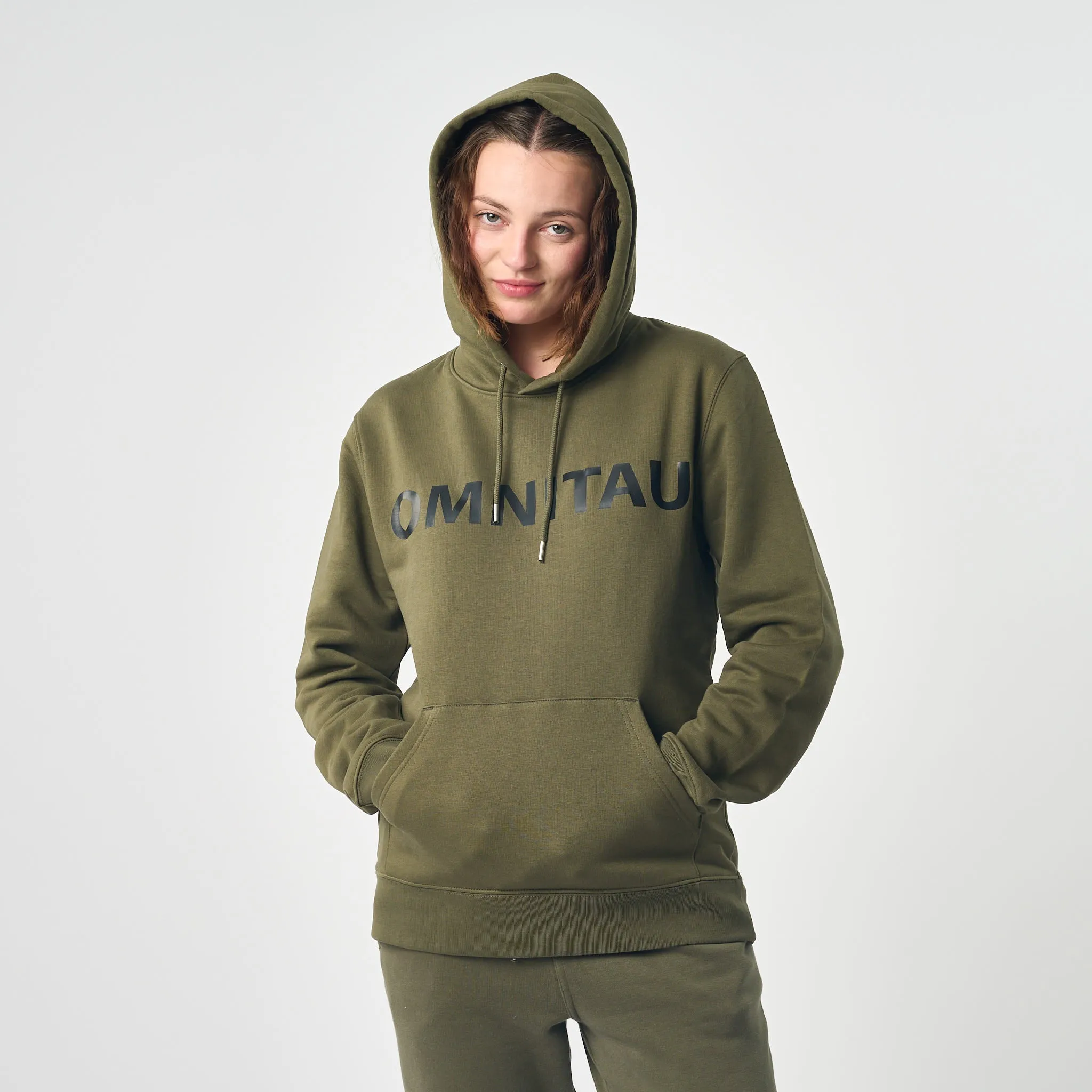 Omnitau Women's Esher Organic Cotton Overhead Hoodie - Khaki Green