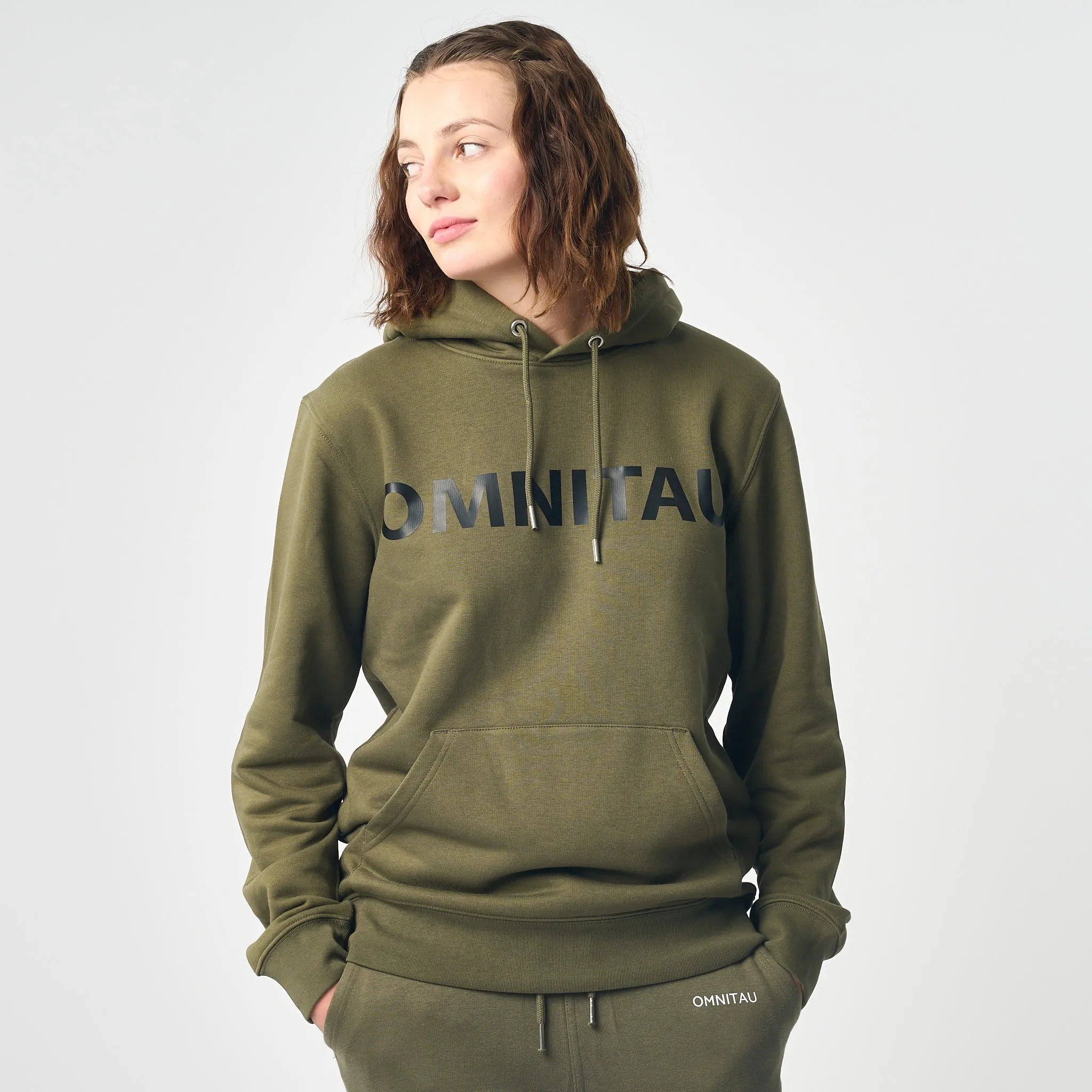 Omnitau Women's Esher Organic Cotton Overhead Hoodie - Khaki Green